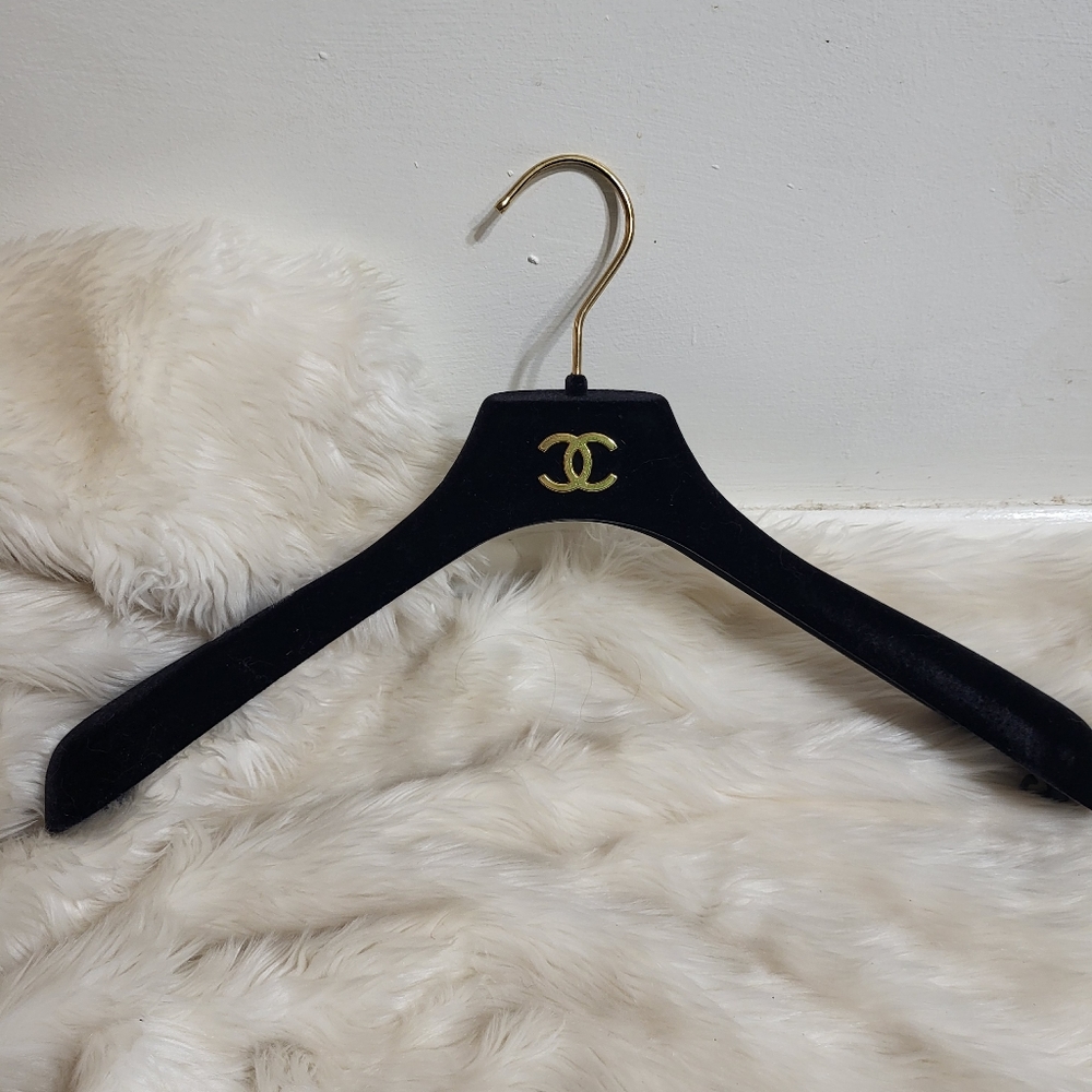 Chanel Black Velvet Hanger 100% Authentic